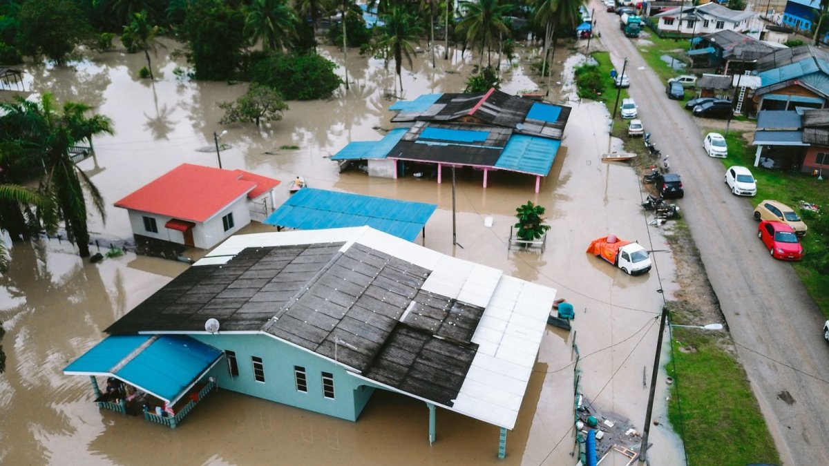 Flood-damaged infrastructure in Upper Assam during the 2026 monsoon floods