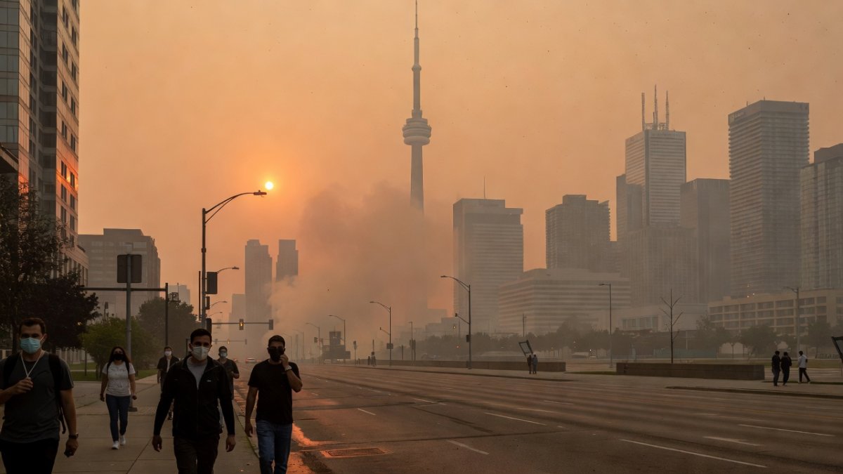 Toronto Chokes on Worst Global Air Quality as Ontario Wildfires Rage and Smoke Spreads to U.S.