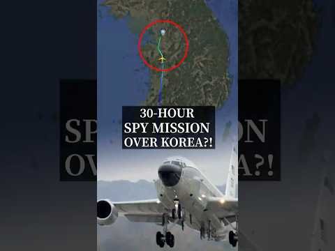 Flight tracking of RC-135U Combat Sent over Korean Peninsula