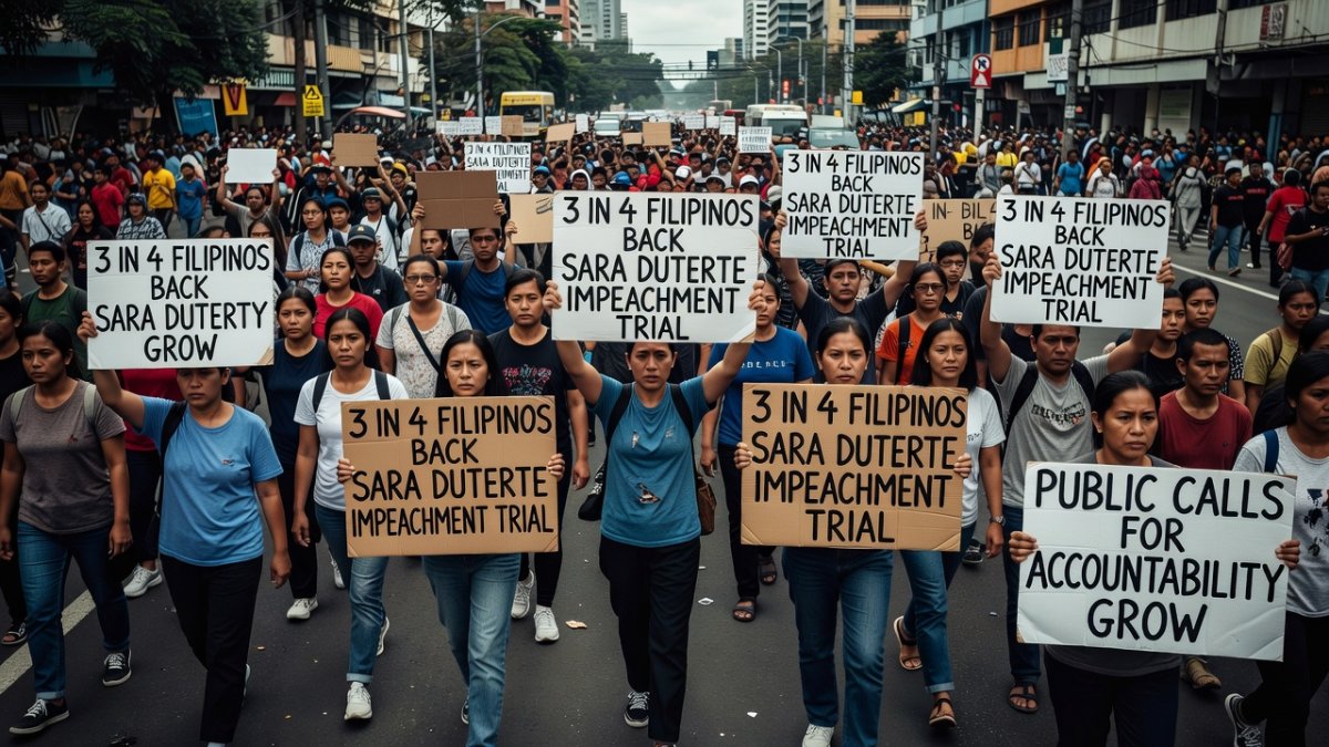 About 3 in 4 Filipinos Back Sara Duterte Impeachment Trial as Public Calls for Accountability Grow