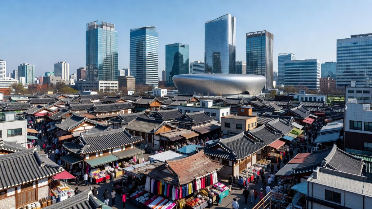 Map highlighting connections between Seoul criminal networks and overseas operations in China