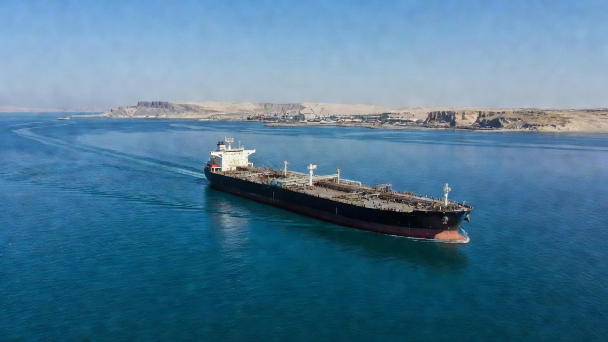 Oil tanker in the Strait of Hormuz, Persian Gulf