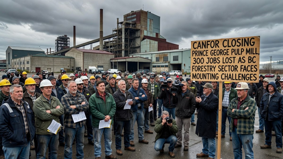 Canfor closing Prince George pulp mill, hundreds of jobs lost