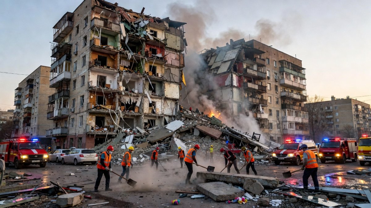 Russia's Massive Missile and Drone Attack on Kyiv Kills at Least 27