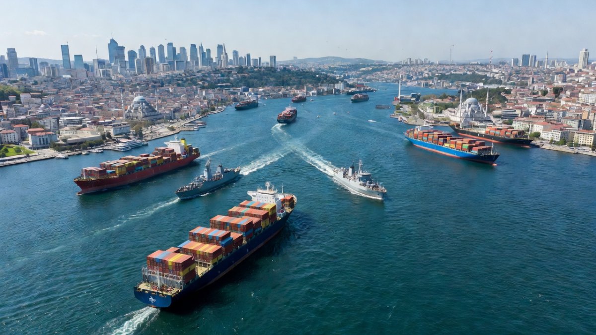 The Bosporus Strait in Istanbul, a strategic chokepoint linking the Black Sea to the Mediterranean