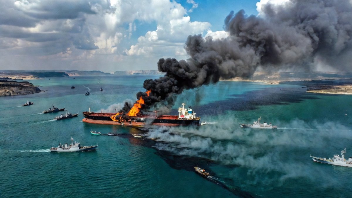Oil Tanker Explodes in Strait of Hormuz as Iran Tensions Boil Over