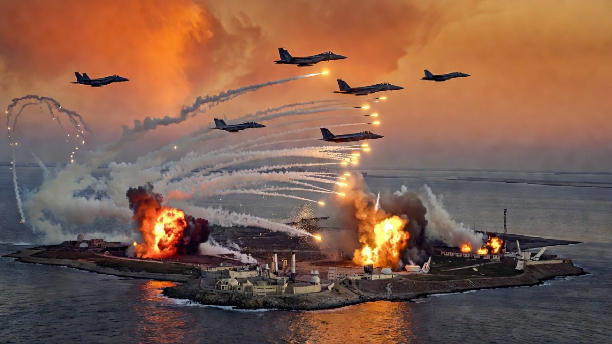 U.S. Airstrikes Hammer Iran's Greater Tunb Island as Tehran Fires Back at Gulf Allies