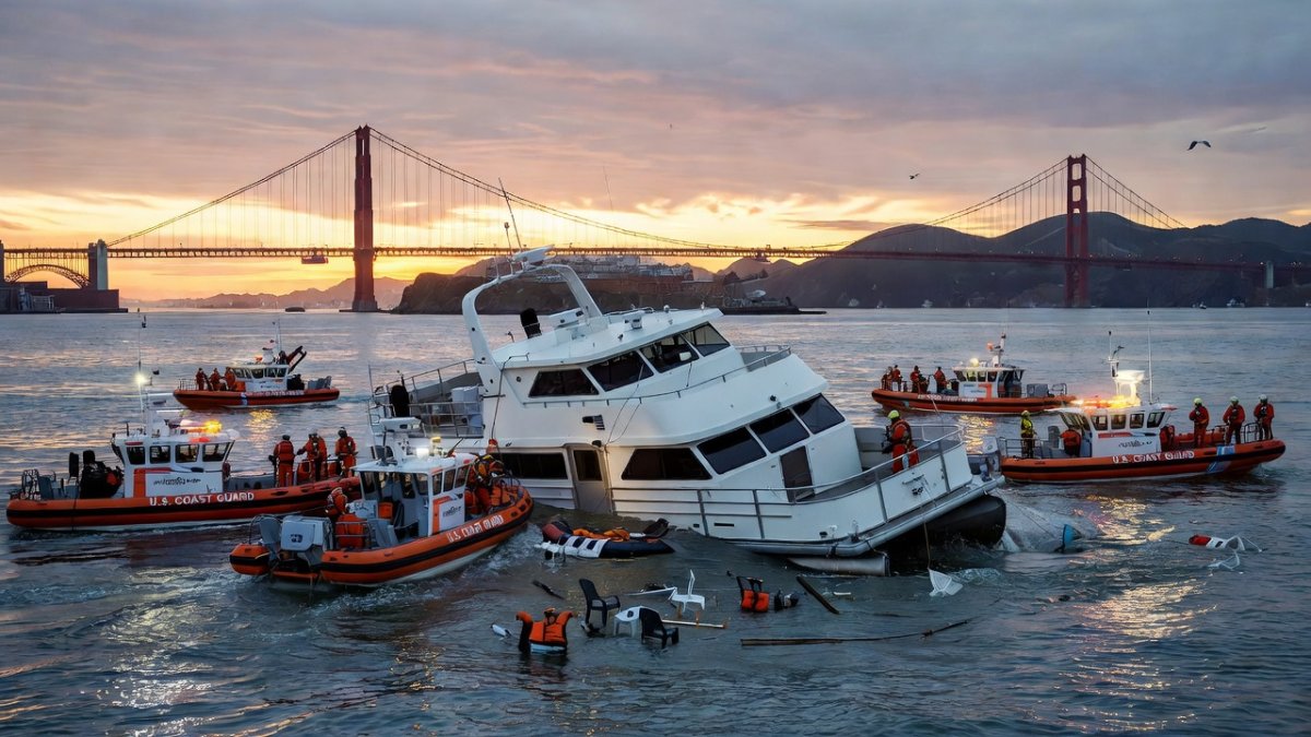 Tragedy on San Francisco Bay: Coast Guard Suspends Search After Boat Capsizes Near Alcatraz, Leaving 1 Dead and 3 Missing