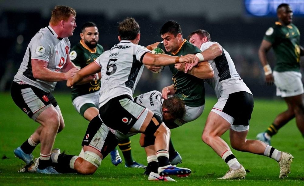 Paul de Villiers in Springbok action during the 2026 Nations Championship