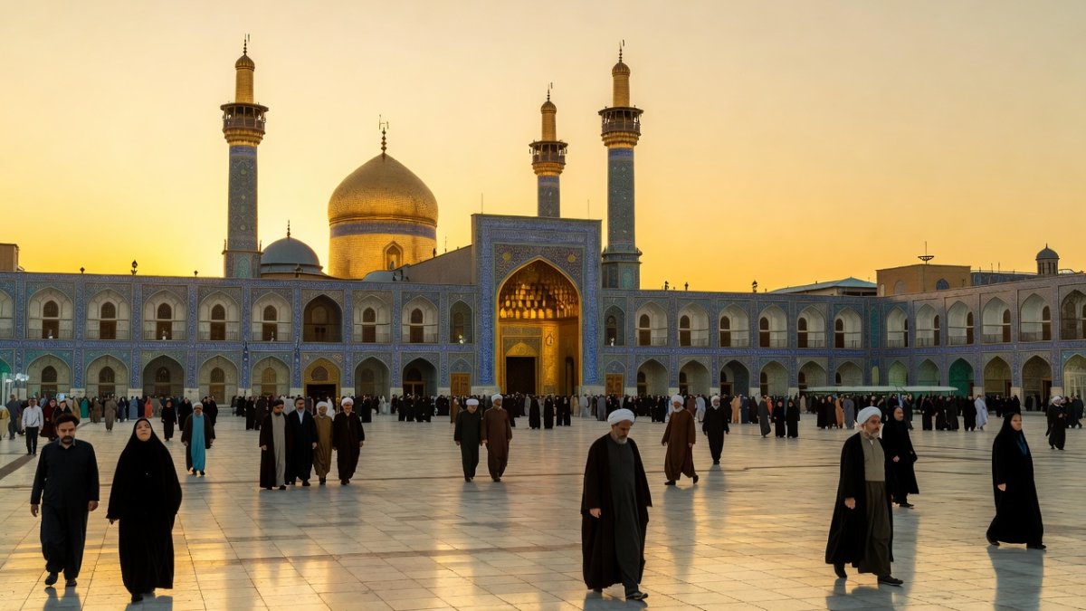 The golden dome of Imam Reza Shrine in Mashhad, where Ayatollah Khamenei will be buried
