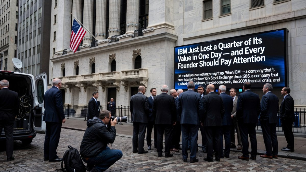 IBM Just Lost a Quarter of Its Value in One Day — and Every Founder Should Pay Attention
