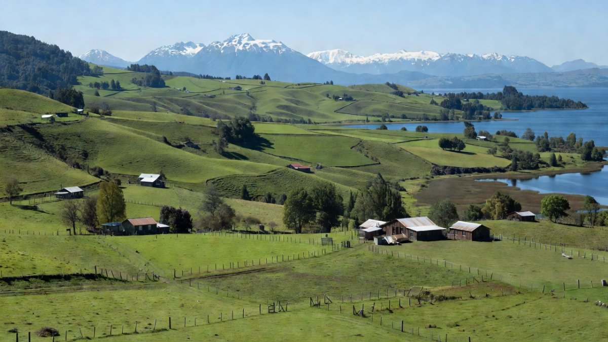 Rural landscape near Puyehue in southern Chile, where fugitive Nelson Haase was captured