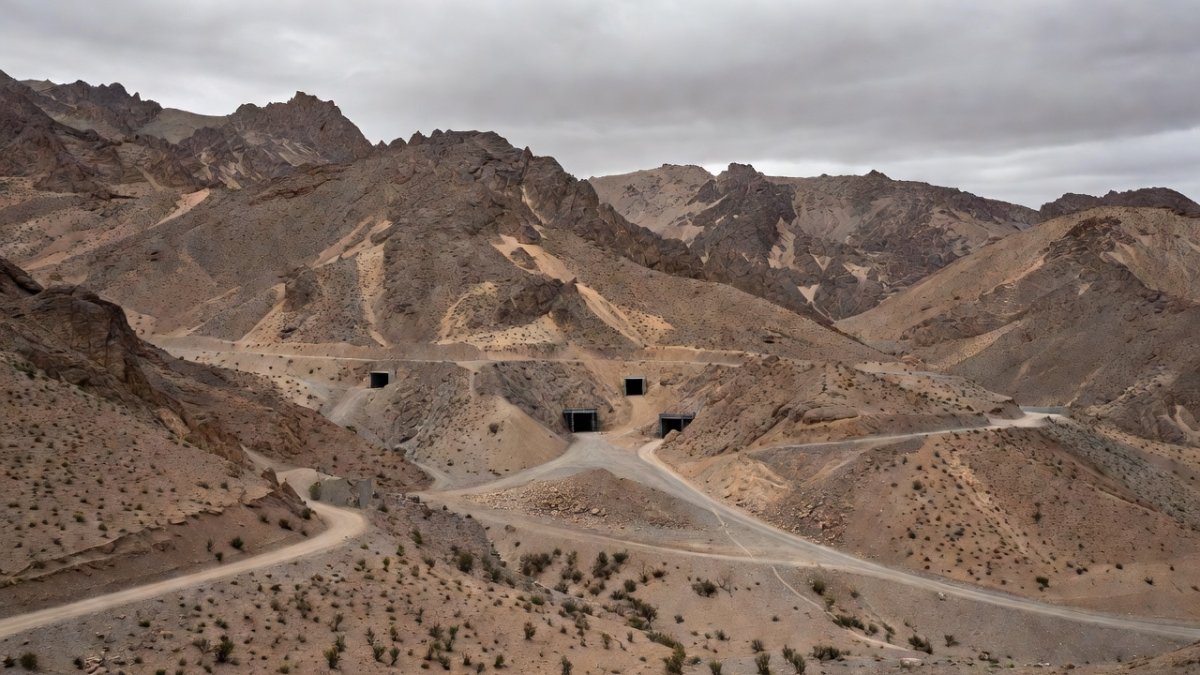 Strategic analysis view of underground facility in the Zagros Mountains, Iran