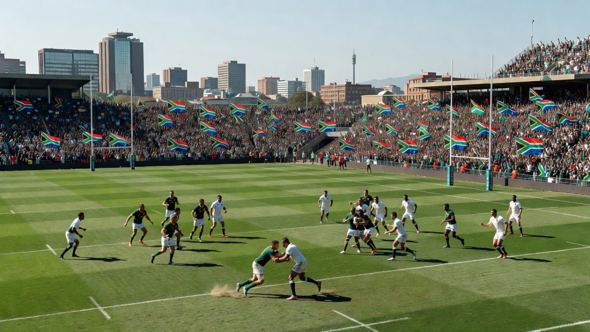 Ellis Park crowd in full voice supporting the Springboks