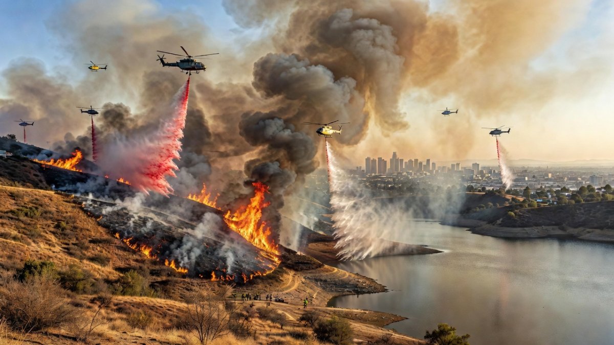 Encino Brush Fire Prompts Evacuation, LAFD Responds
