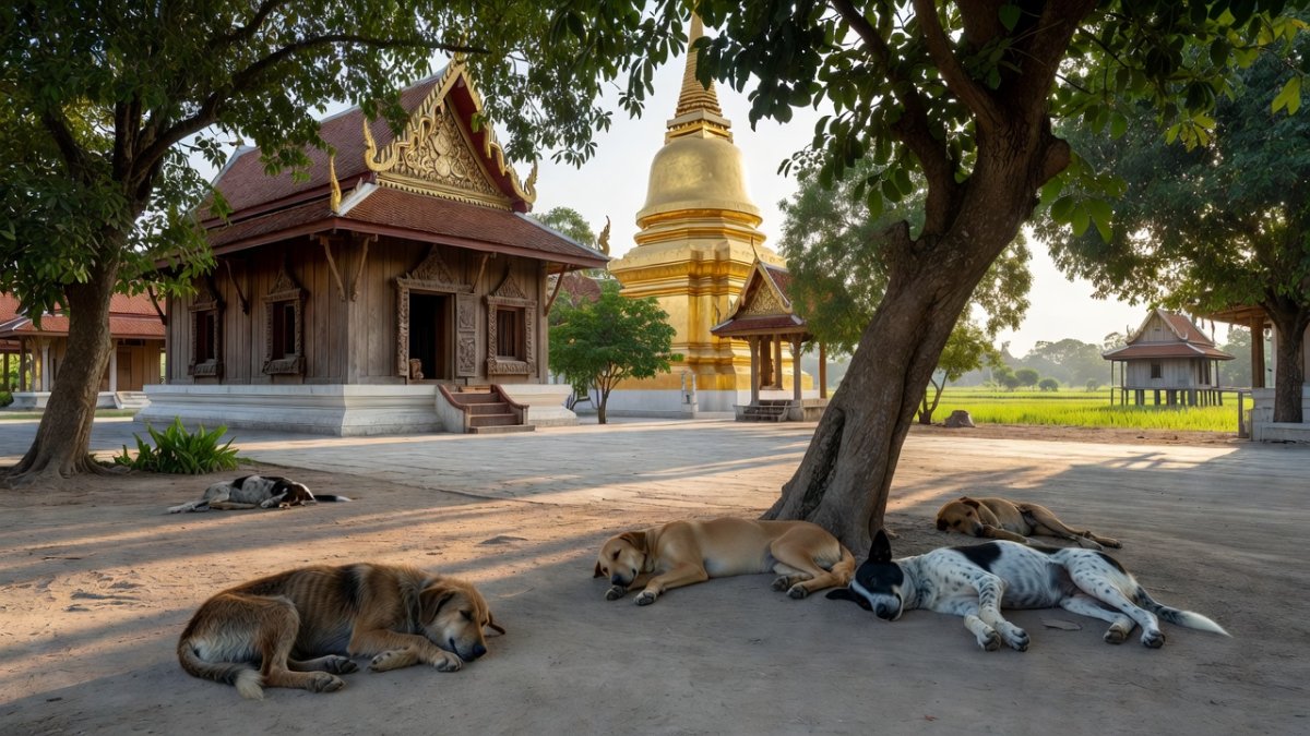 Rescued animals from Wat Khao Kaeo temple receiving veterinary care