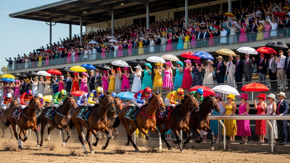 Hollywoodbets Durban July horse race at Greyville Racecourse in Durban