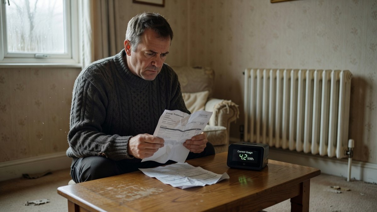 UK household heating radiators and energy bills in winter