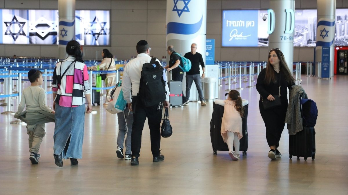 Departure terminal at Ben Gurion Airport, the main hub for Israelis leaving the country