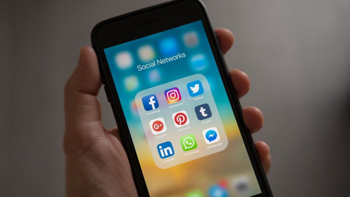 Social media apps on a smartphone screen