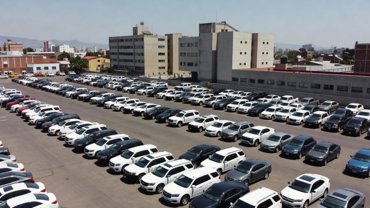 Vehicles seized during federal operations against the CJNG in Mexico