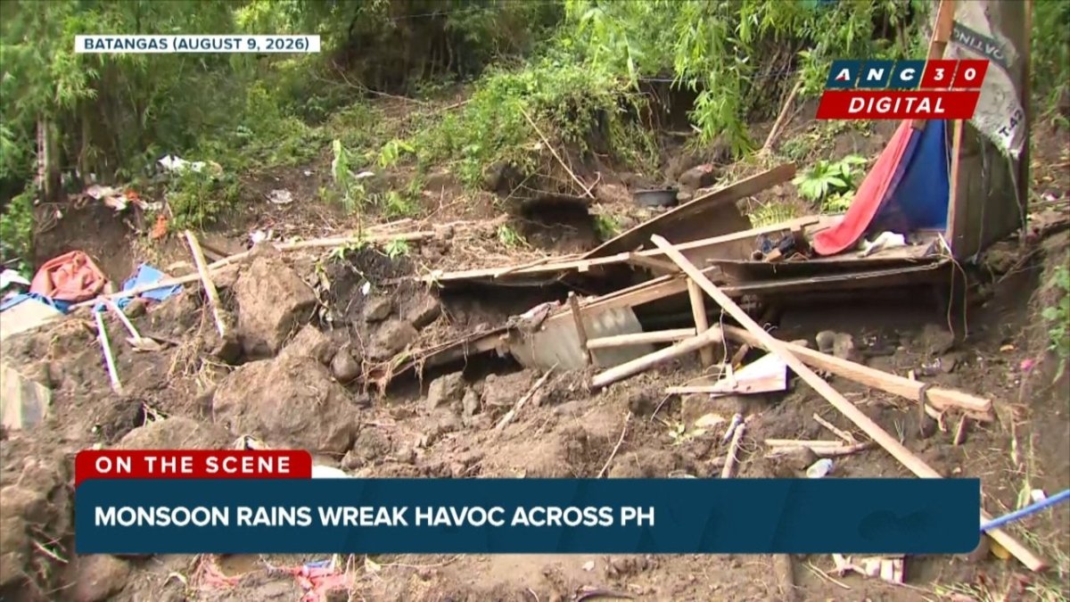Clearing operations along Circumferential Road in Antipolo City after a tree and utility pole fell on a delivery rider