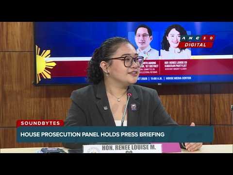 House prosecution panel press conference on VP Sara Duterte impeachment trial confidential fund allegations