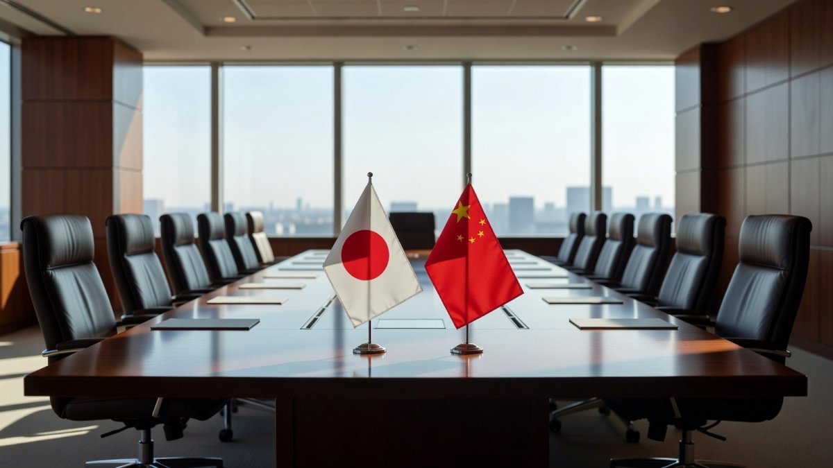 Japan-China trilateral diplomatic meeting room