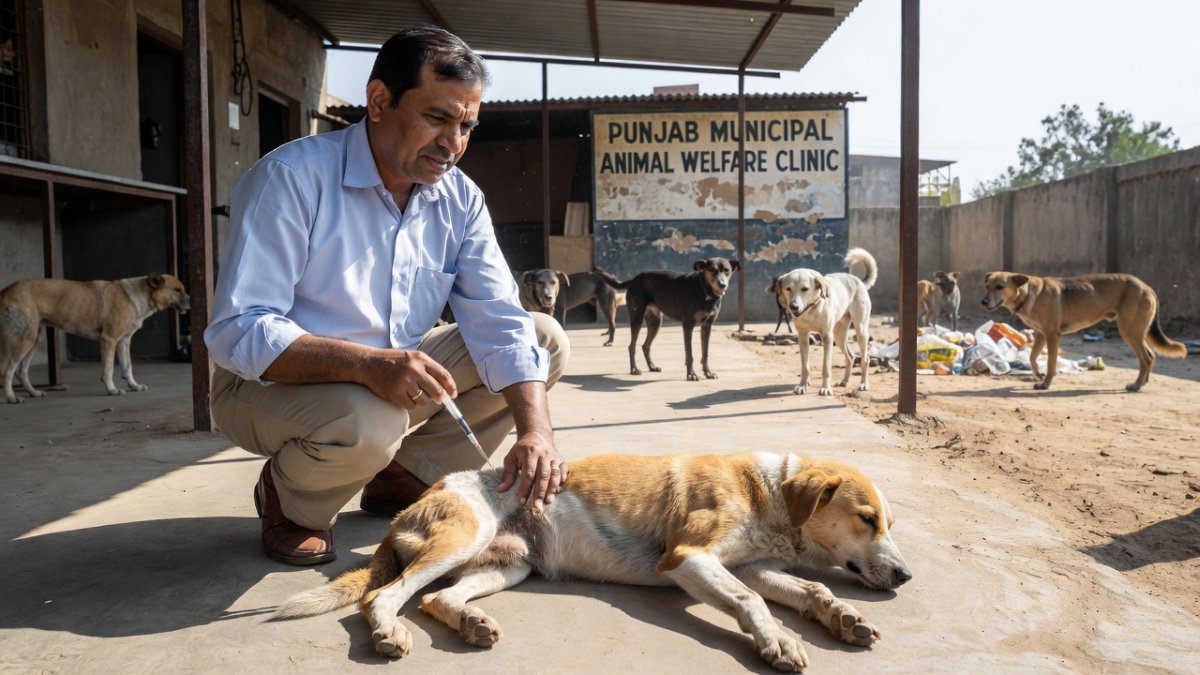 Anti-rabies vaccination at a municipal animal welfare clinic in India (Global 1 News)