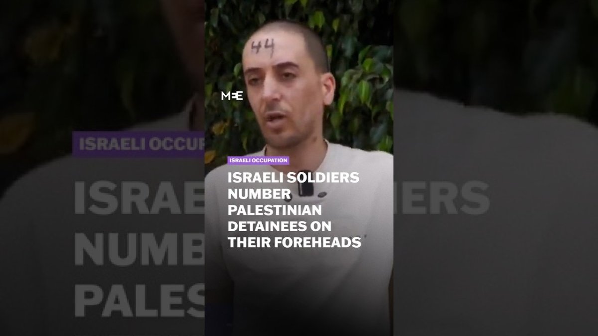 Middle East Eye report on Israeli soldiers numbering Palestinian detainees in the West Bank