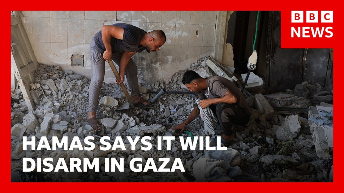 BBC News report on Hamas agreeing to disarm in Gaza