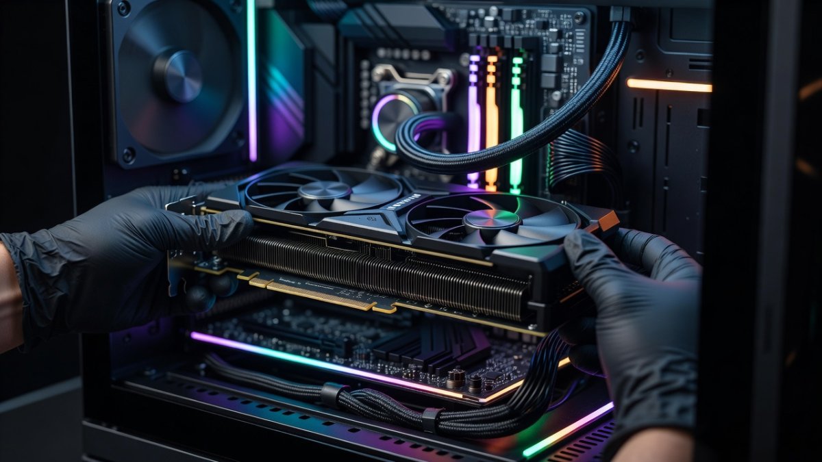 Consumer GPU powering local open-weight AI video rendering