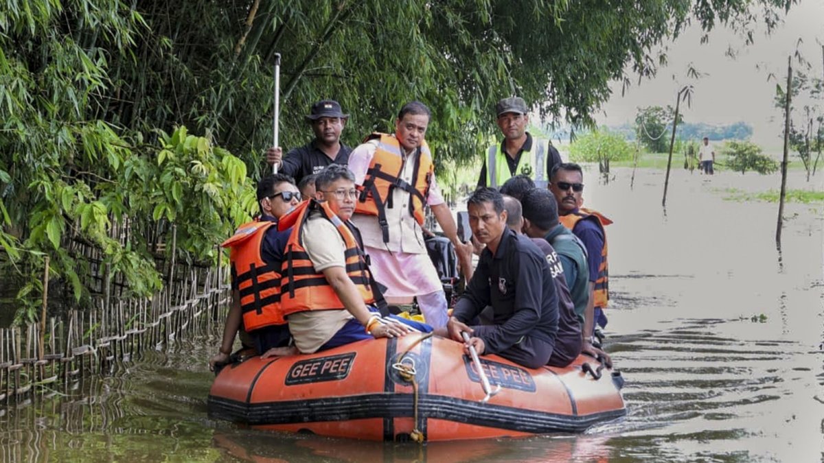 Submerged paddy fields and flooded villages in Assam (Deccan Chronicle)