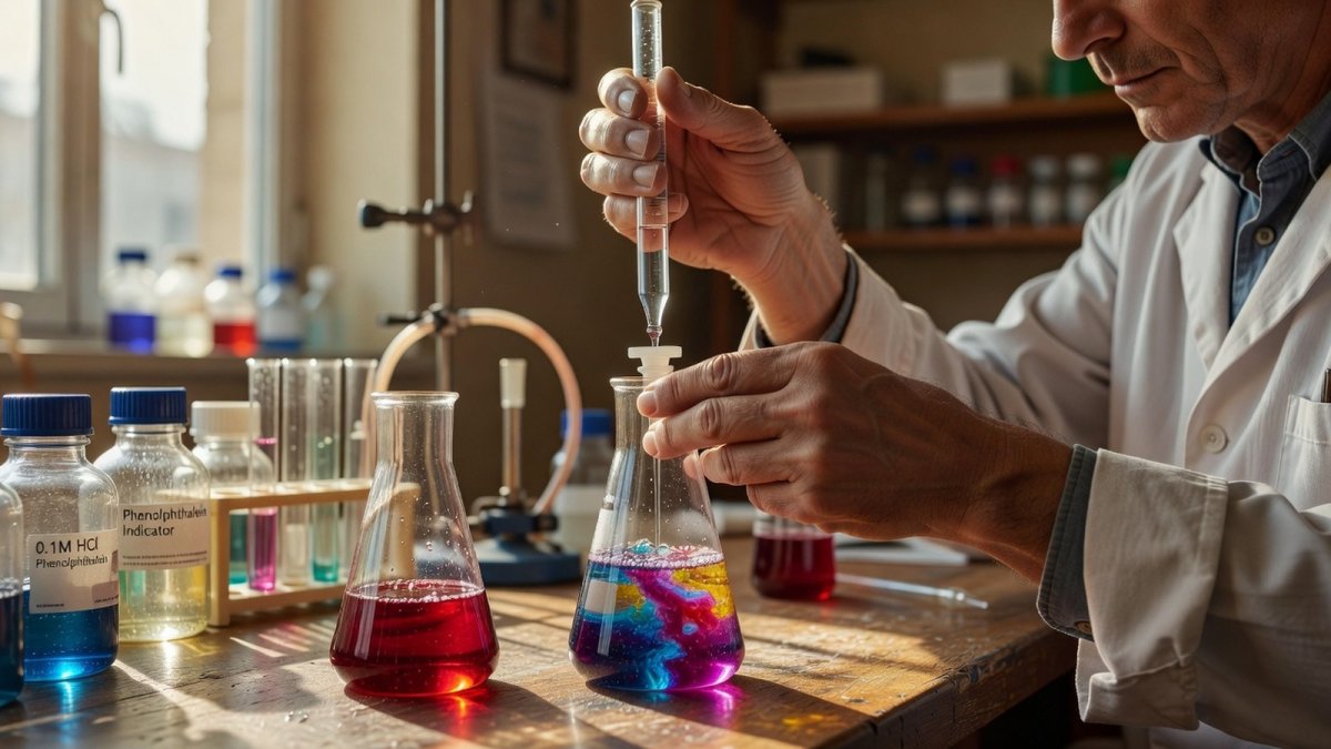 Indian chemistry teachers in a laboratory session at the HBCSE Olympiad camp