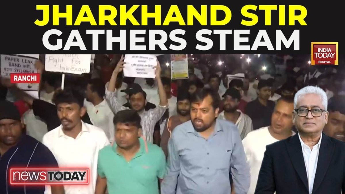 Students on indefinite hunger strike at Jaipal Singh Munda Stadium, Ranchi