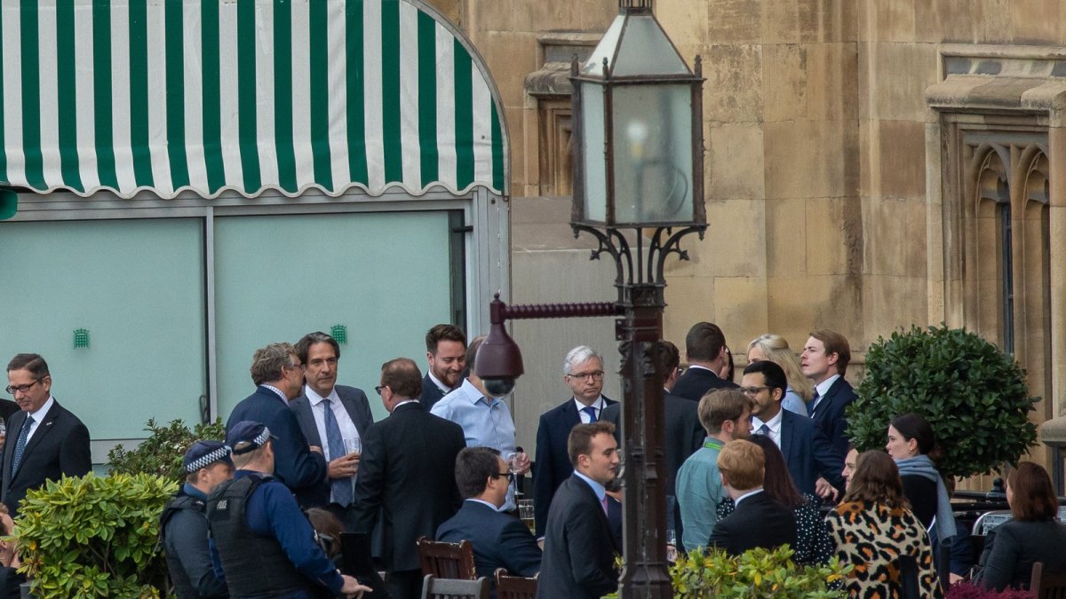 The Churchill Room bar on the terrace of the House of Commons