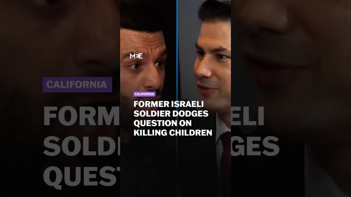 Former Israeli Soldier Dodges Question on Killing Palestinian Children