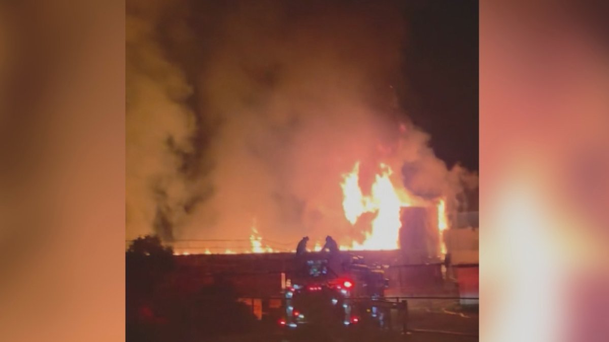 Damage at Bethlehem Catholic High School portable classrooms