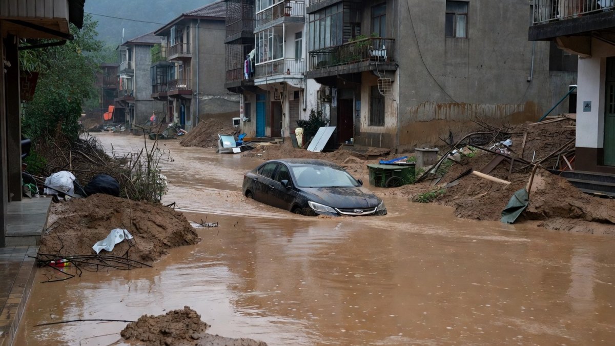 Sichuan Mabian County Submerged by Overnight Flash Flood
