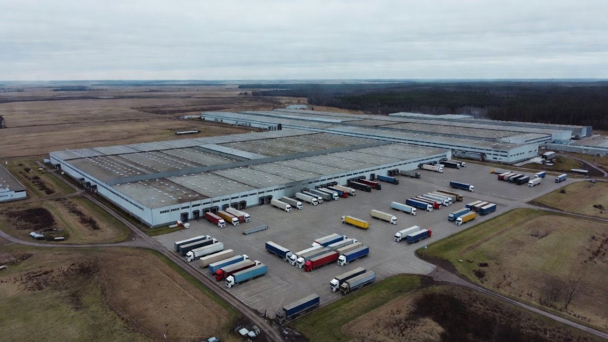 Large logistics warehouse complex in Russia