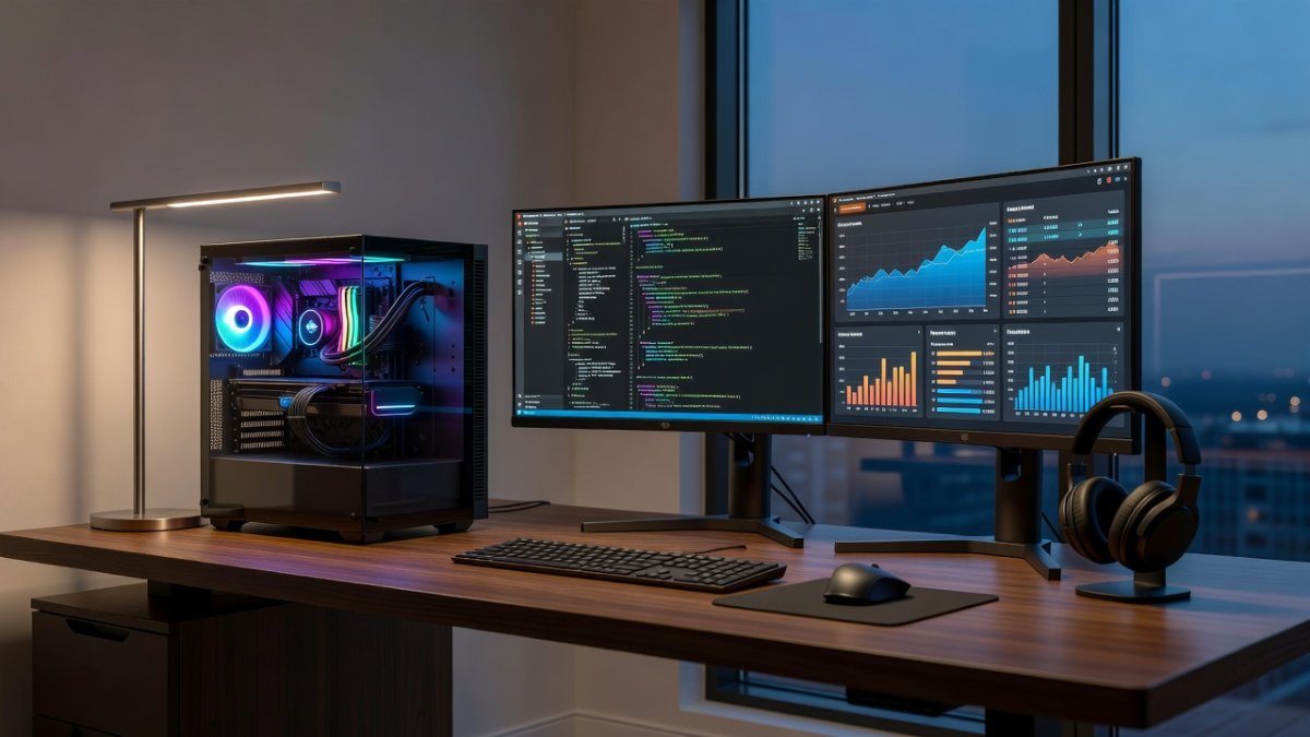 Home office workstation running ExLlamaV2 and TabbyAPI