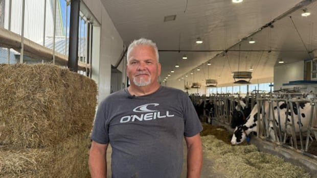 Daniel Legault stands at Ferme Legault in Rigaud, Que., where the proposed Alto high-speed rail route could divide the family farm