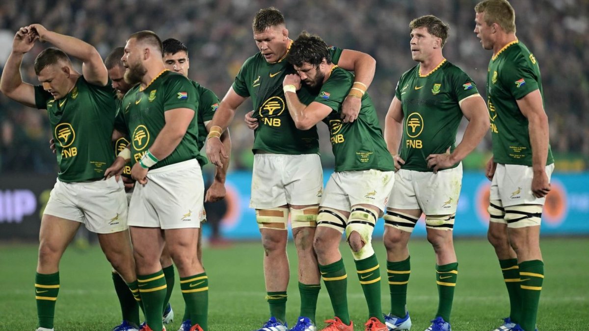 Springboks forward pack in action during the 2026 international season