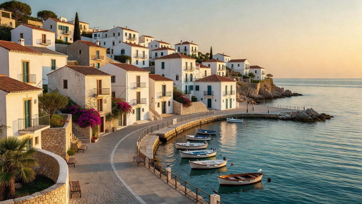 Mediterranean port town scene reflecting the migration route between Morocco and Spain