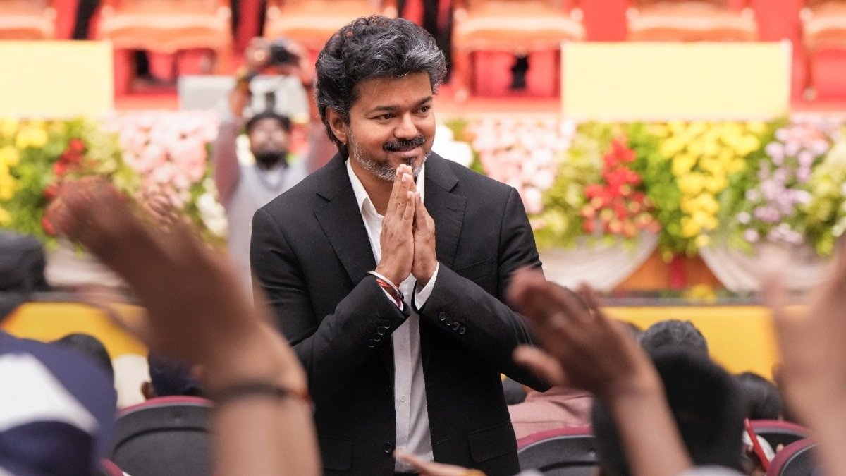 Tamil Nadu Chief Minister Vijay, whose TVK government announced 365-day maternity leave for third-child births