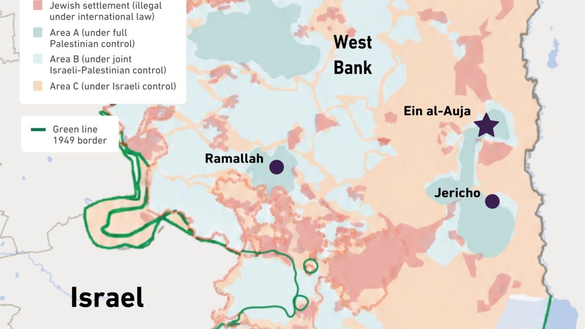 The Ein al-Auja spring area in the occupied West Bank