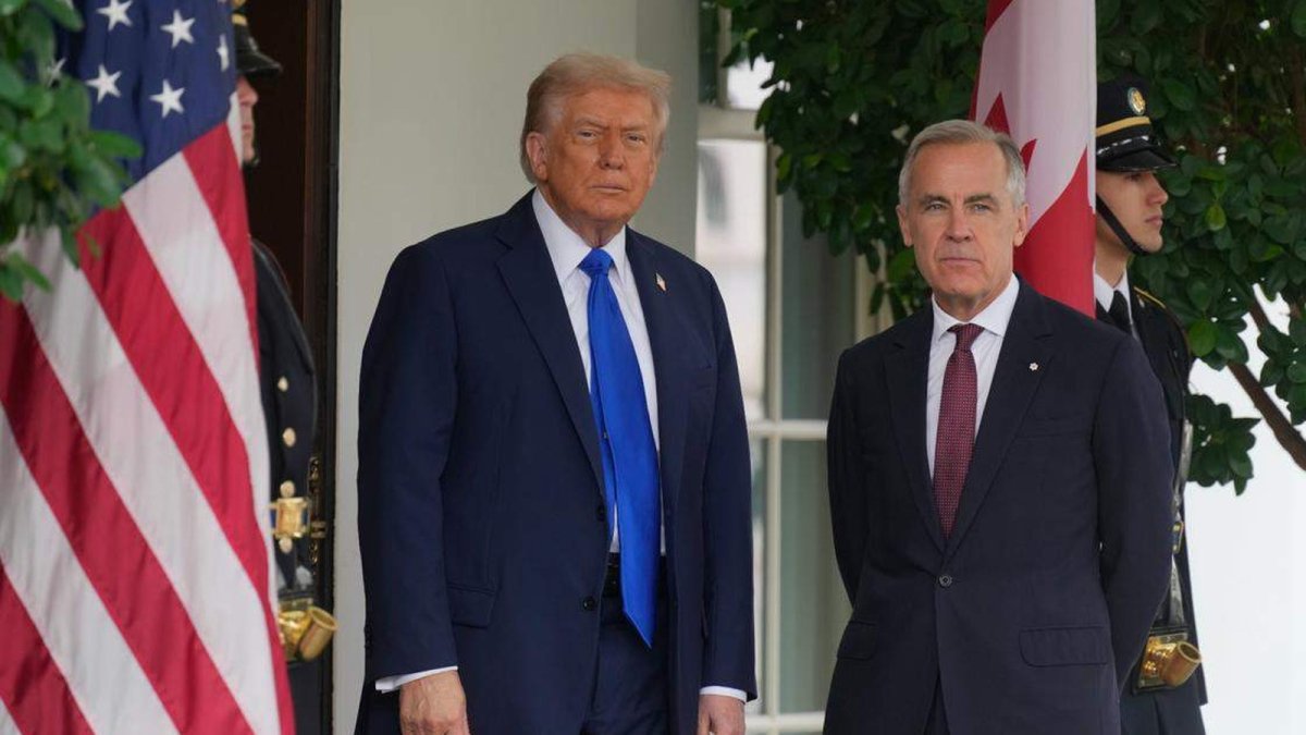 President Donald Trump and Prime Minister Mark Carney during Canada-U.S. trade talks