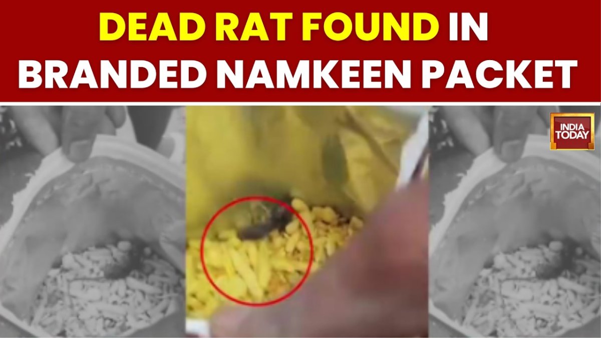 India Today video report on dead rat found in sealed Bikanervala namkeen packet in Uttar Pradesh