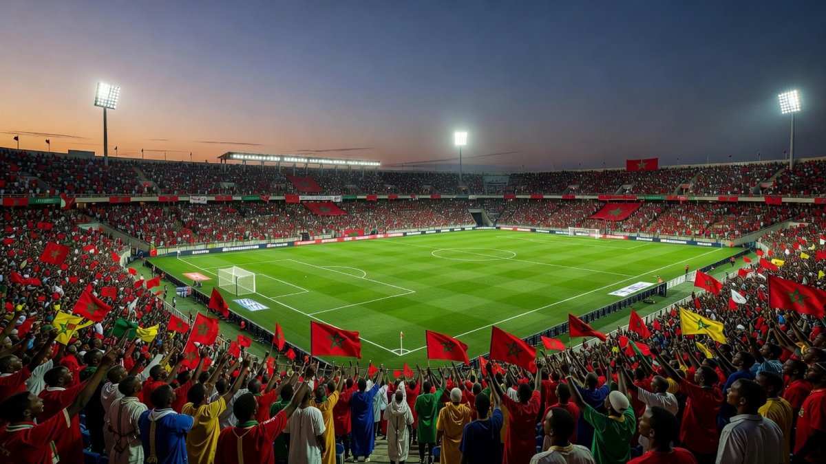 Packed Moulay Al Hassan Stadium in Rabat during the WAFCON 2026 final