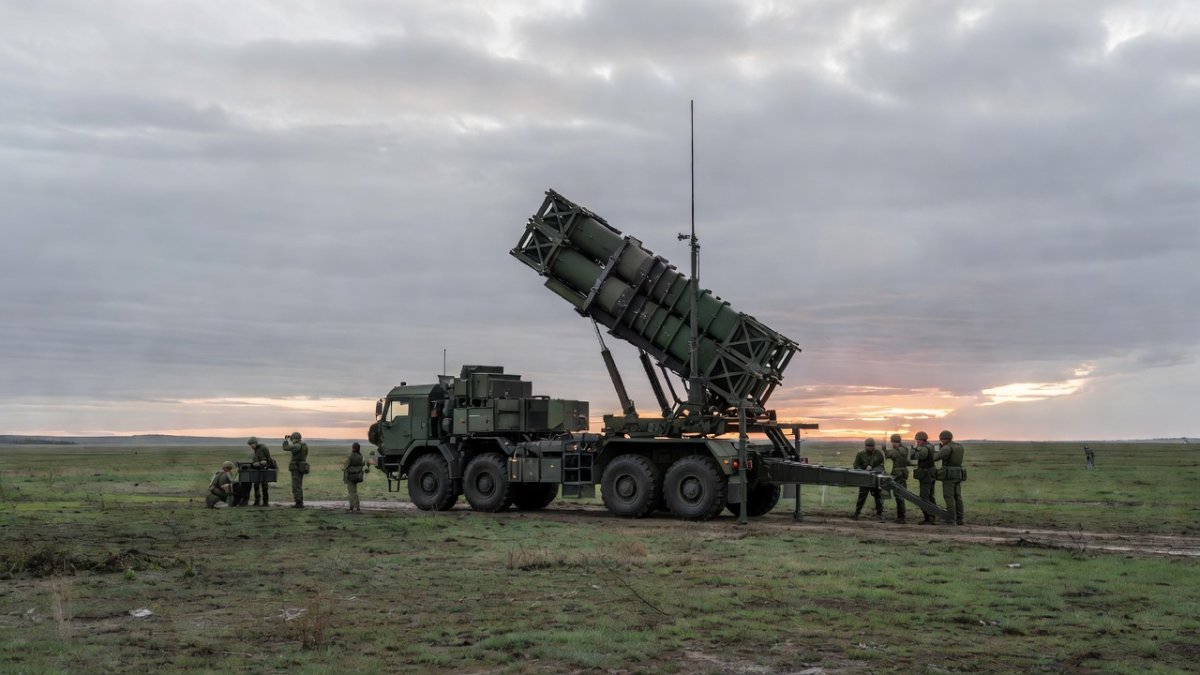 A Patriot air defence interceptor system stands ready as Ukraine pleads for more ballistic missile interceptors